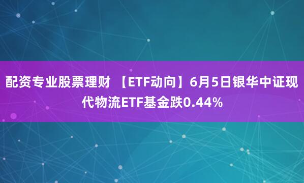 配资专业股票理财 【ETF动向】6月5日银华中证现代物流ETF基金跌0.44%